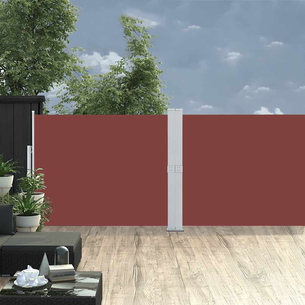 Ausziehbare Seitenmarkise 160×600 cm Braun