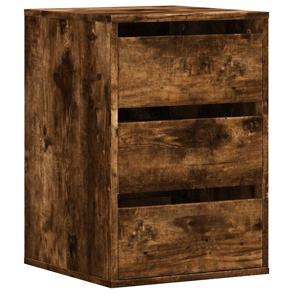 Schubladenschrank Schwarz Eichen-Optik 41 x 40 x 58 cm