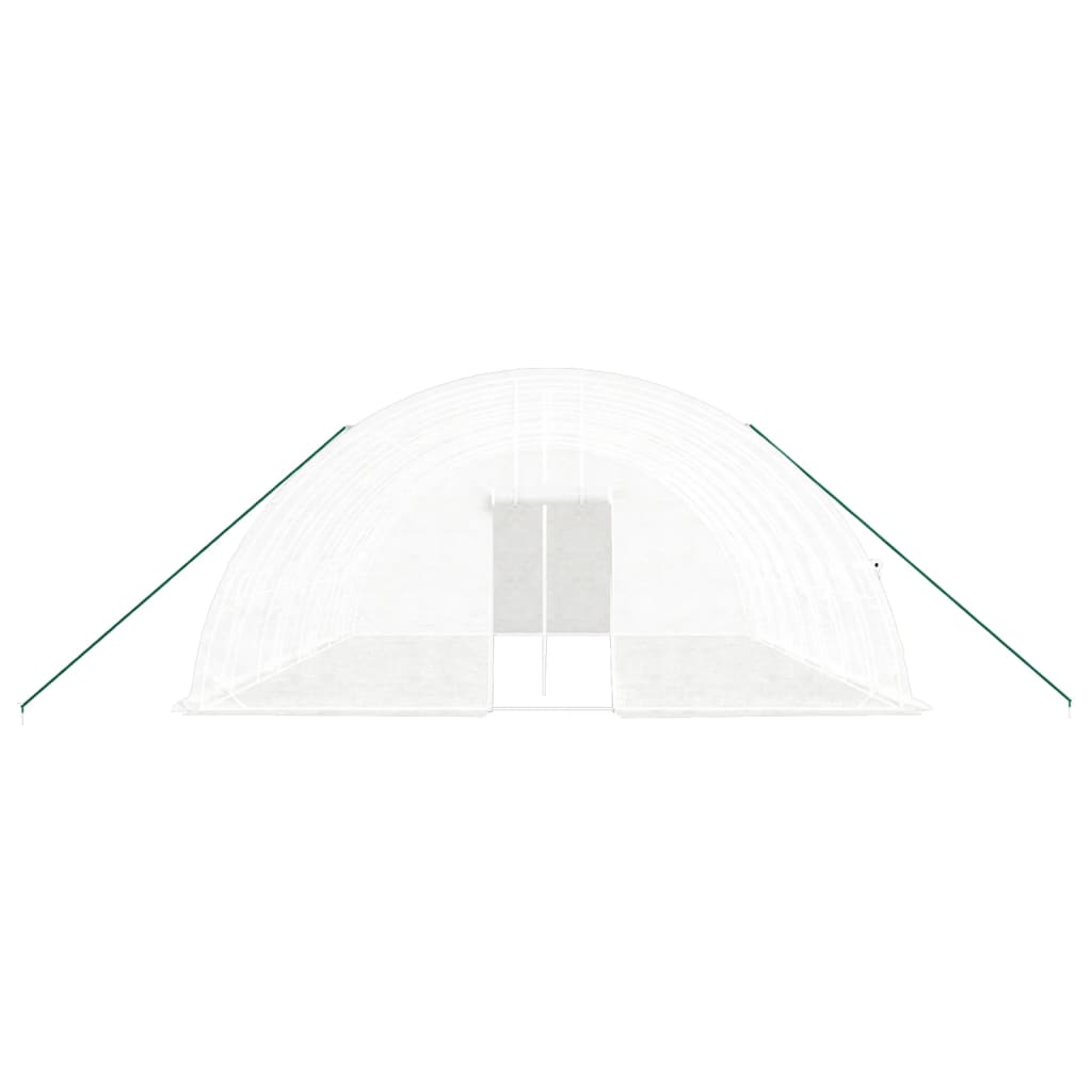 Gewächshaus mit Stahlrahmen Grün 24 m² 6x4x2,85 m