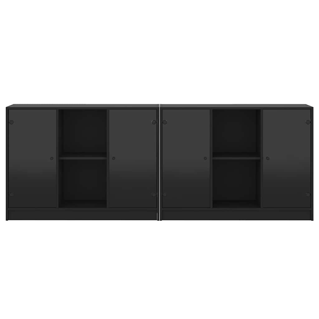 Bücherschrank mit Türen Weiß 204x37x75 cm Holzwerkstoff
