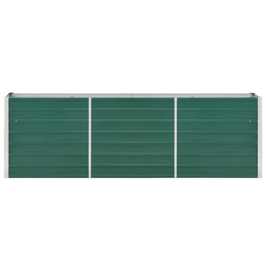 Garten-Hochbeet Verzinkter Stahl 240x80x77 cm Grün