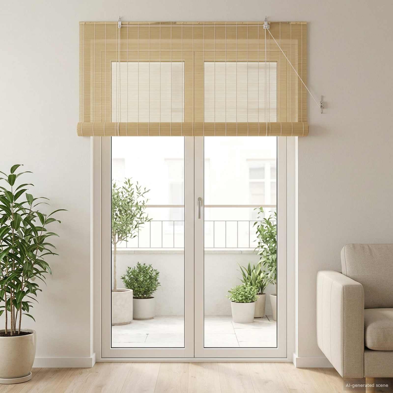 Bambusrollo Natur 80x160 cm
