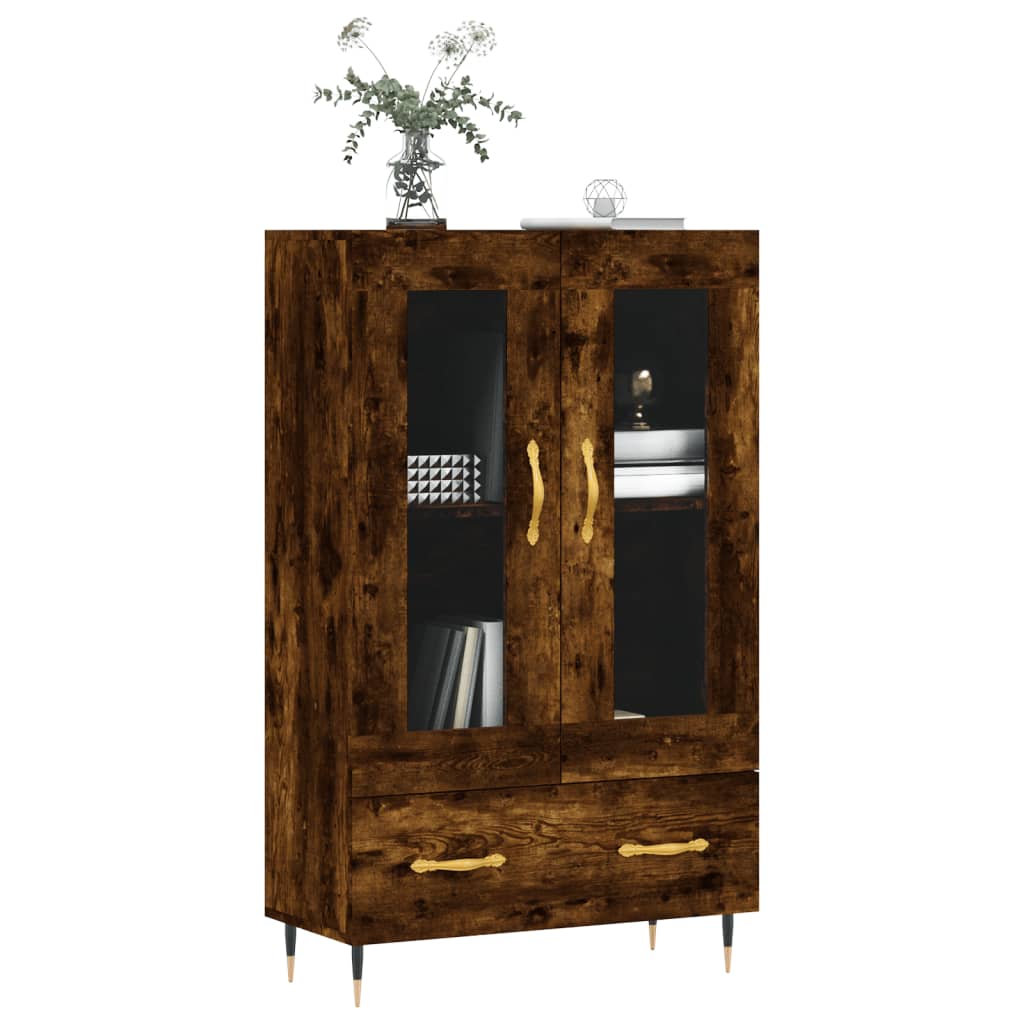 Highboard Betongrau 69,5x31x115 cm Holzwerkstoff