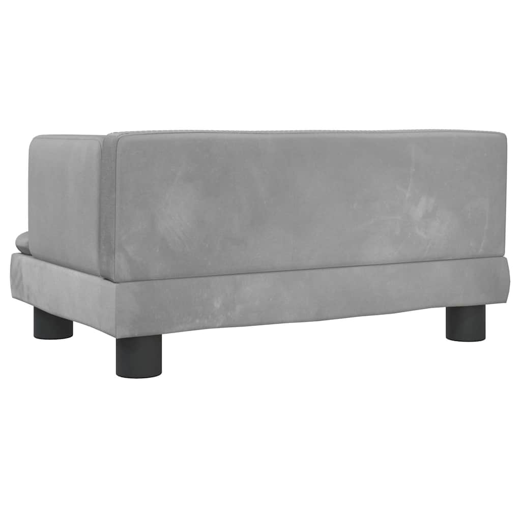 Kindersofa Blau 80x45x30 cm Samt