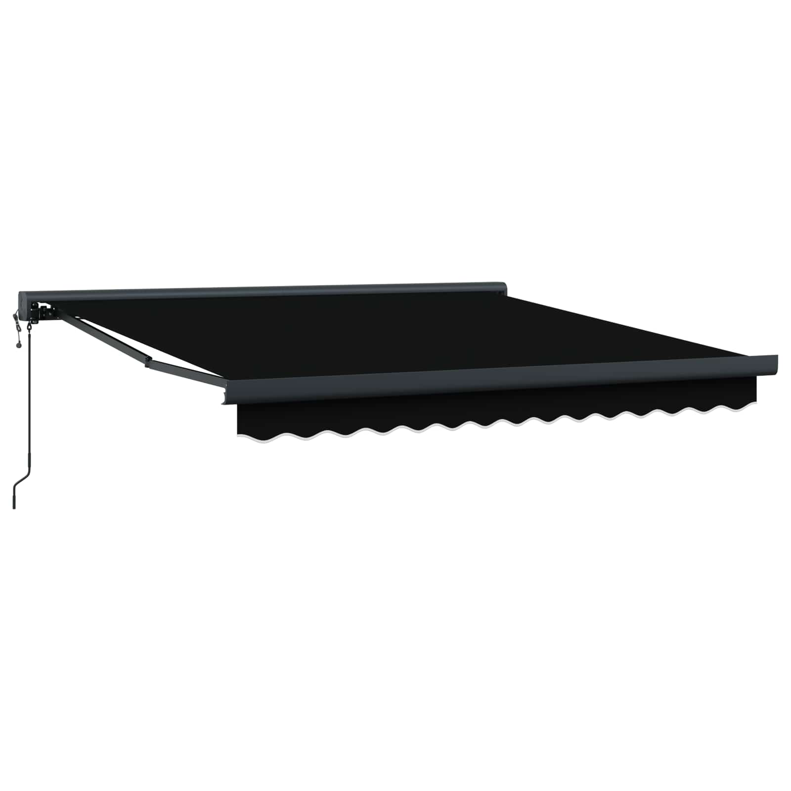 Markise Einziehbar Blau und Weiß 4x3 m Stoff und Aluminium