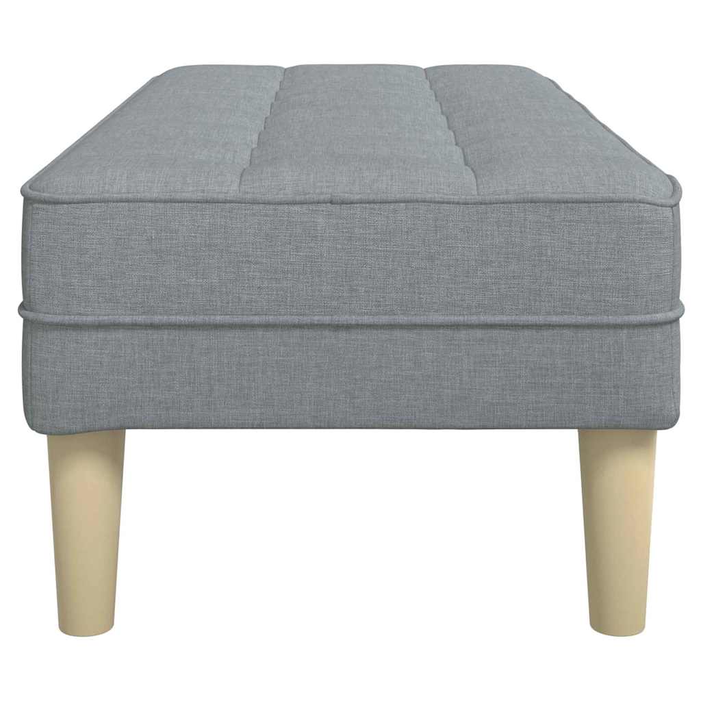 Bank mit Kissen Hellgrau 113 x 57 x 39 cm Stoff