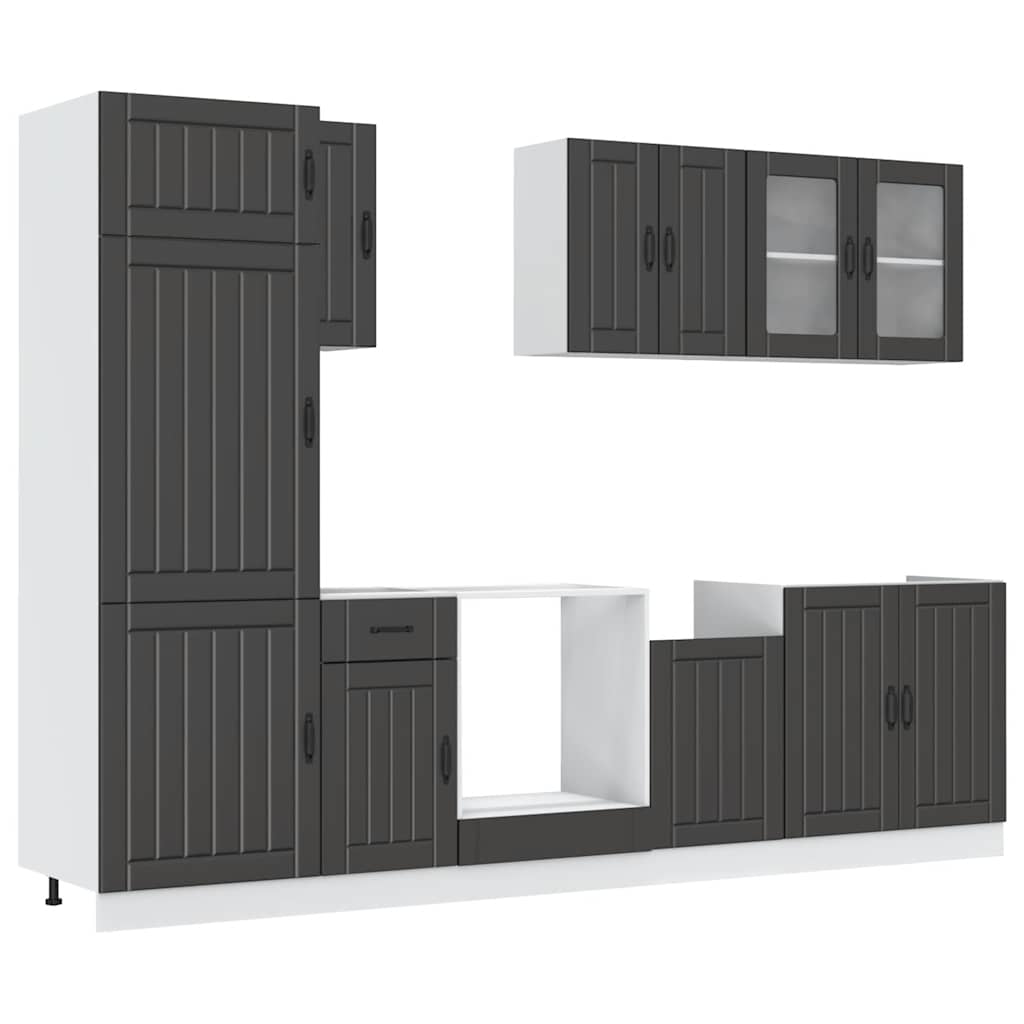8-tlg. Küchenschrank-Set Lucca Weiß Holzwerkstoff