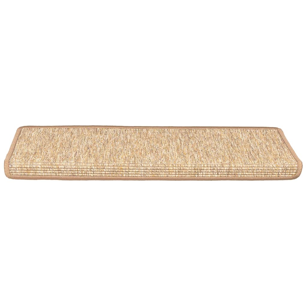 Stufenmatten 15 Stk. 65x21x4 cm Dunkelbeige Rechteckiger Rand