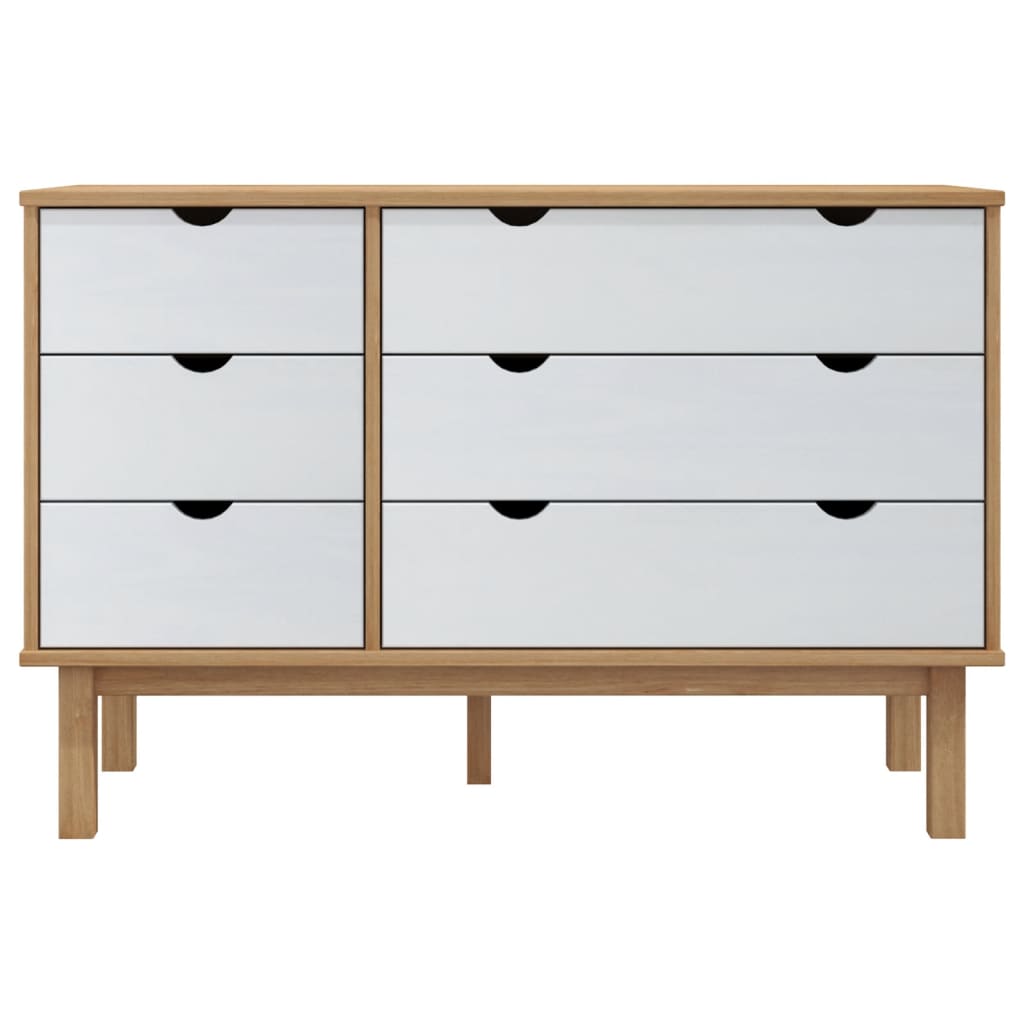 Schubladenschrank OTTA 111x43x73,5 cm Massivholz Kiefer