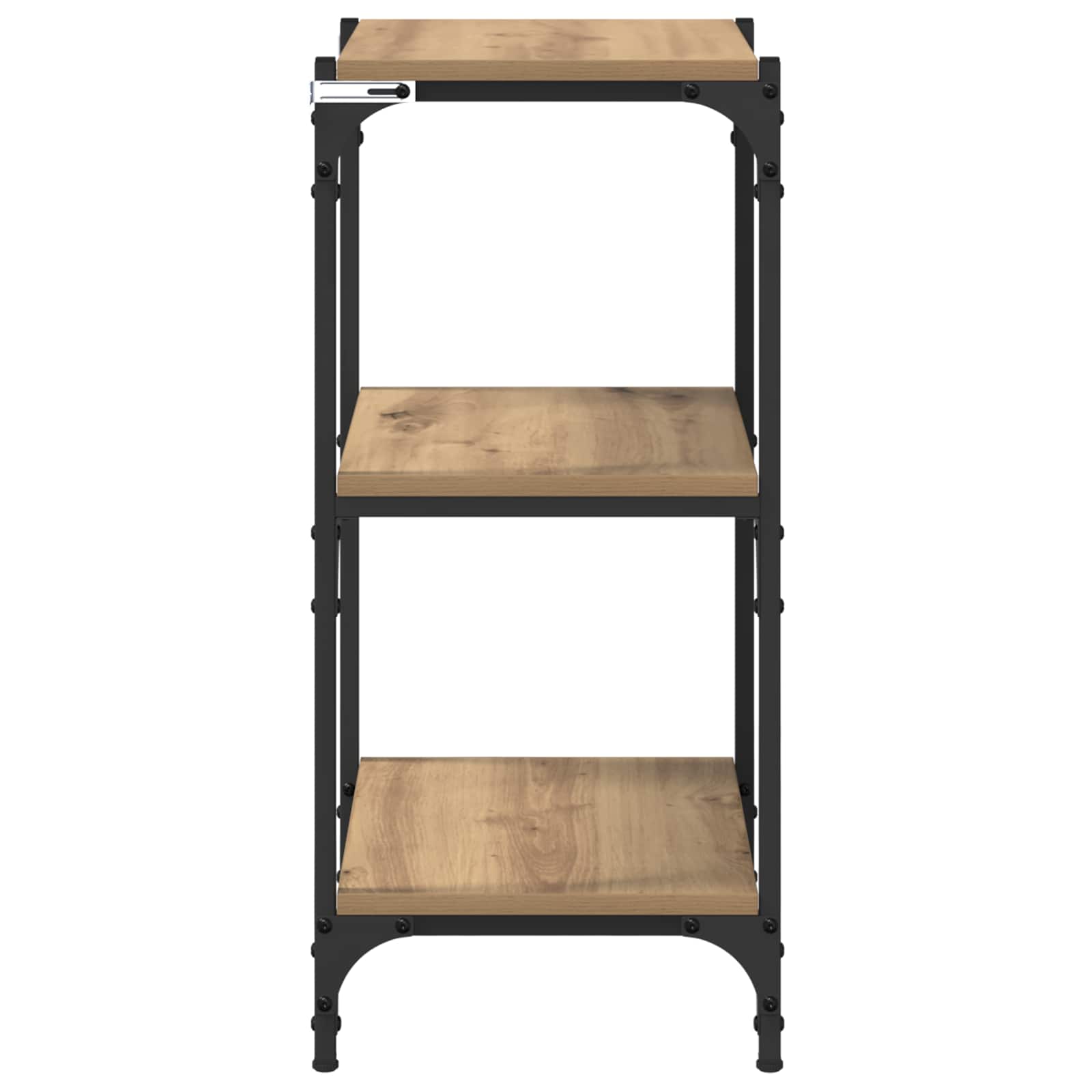Bücherregal Schwarz 40x33x70,5 cm Holzwerkstoff und Stahl