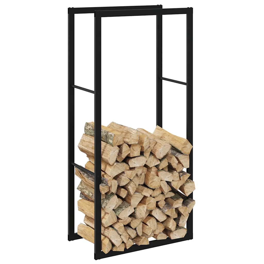 Brennholzregal Schwarz 55x30x61 cm Stahl
