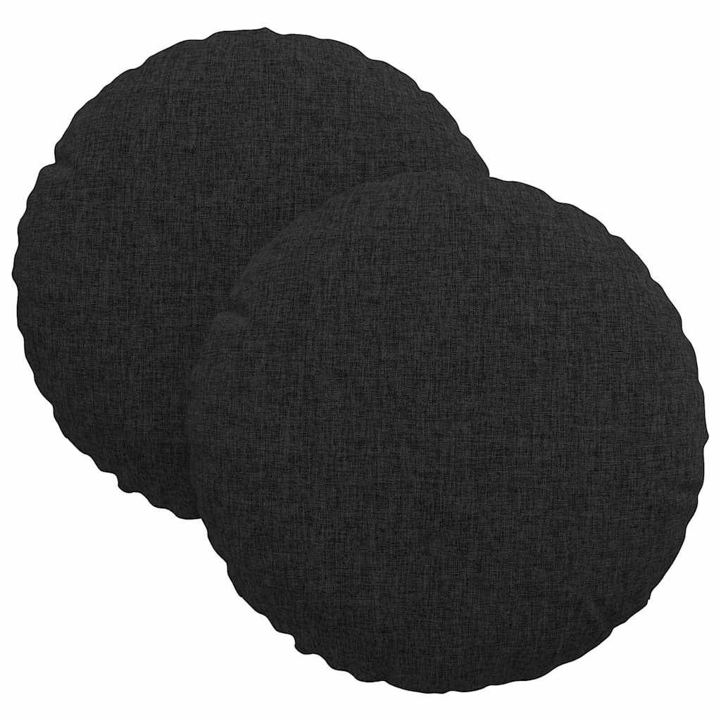Sitzkissen 2 pcs Hellgrau Ø30 x 13 cm Stoff