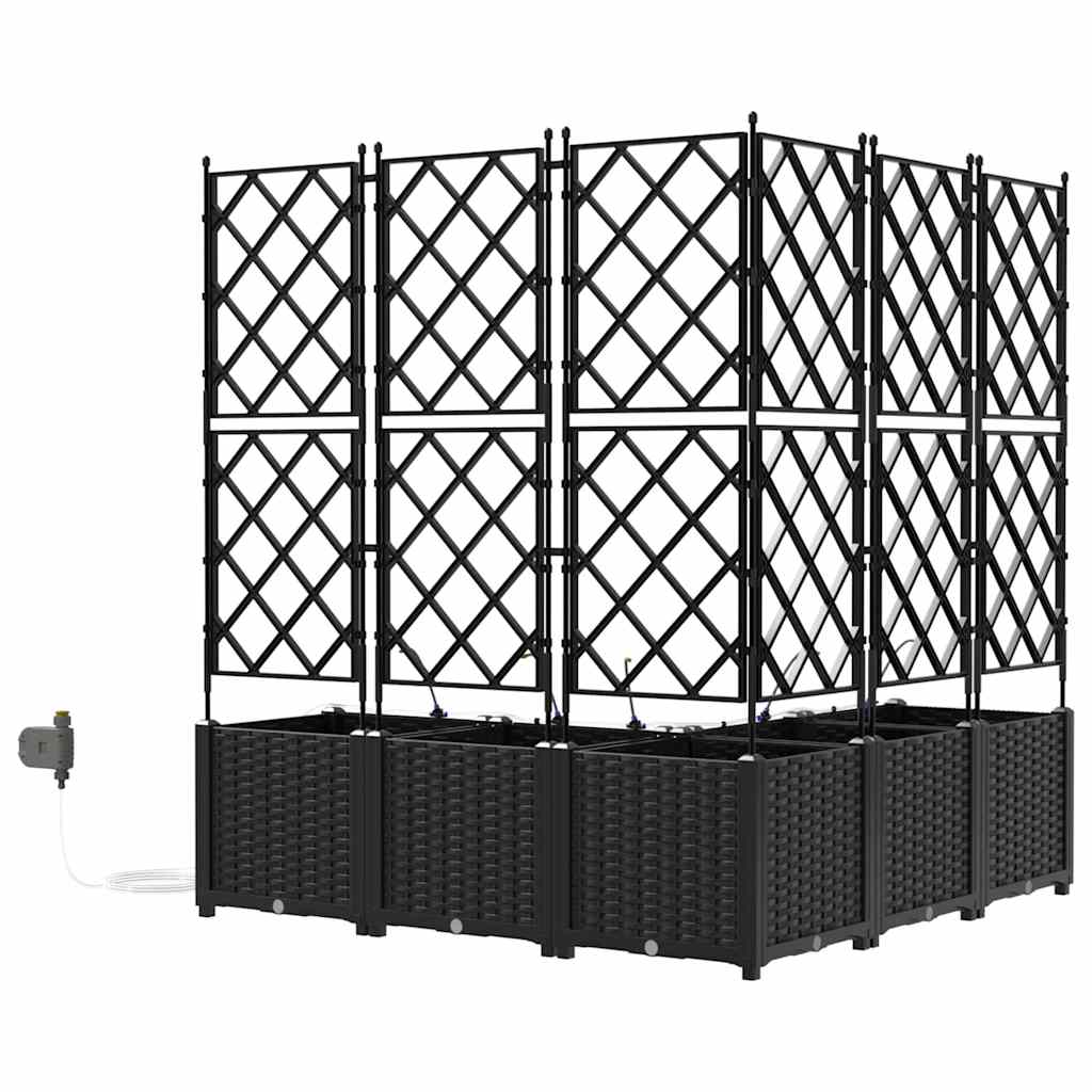 Garten-Pflanzgefäß 4 Stk. Braun 160 x 40 x 22 cm PP