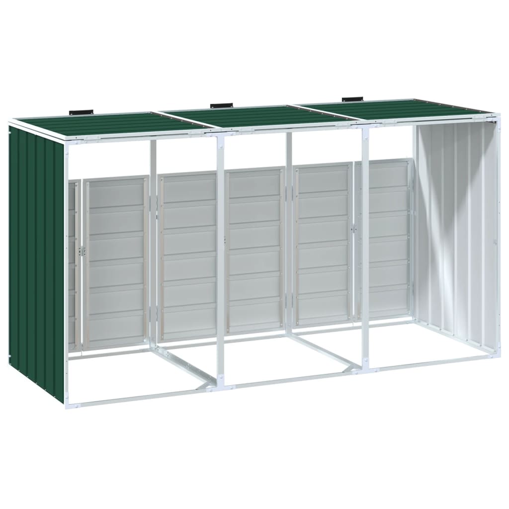 Mülltonnenbox für 1 Tonne Grün 72x81x115 cm Stahl