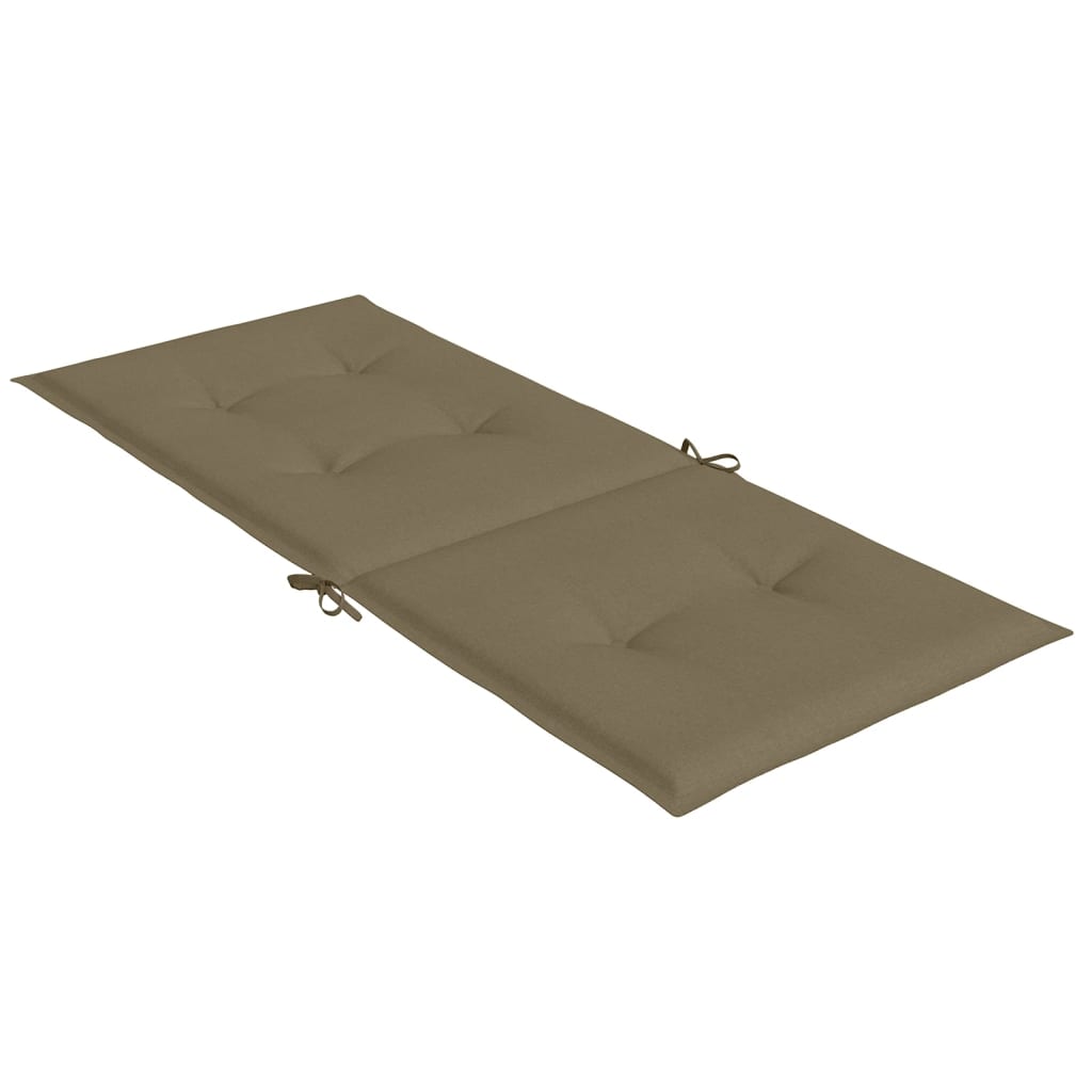 Hochlehner-Auflagen 2 Stk. Melange Anthrazit 120x50x7cm Stoff