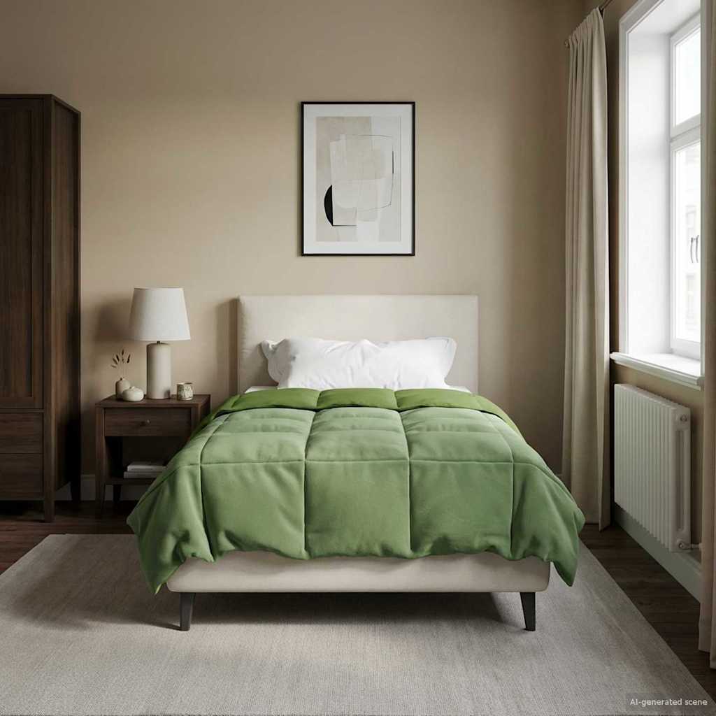 Winterbettdecke Gepolstert Anthrazit 240 x 260 cm Mikrofaser