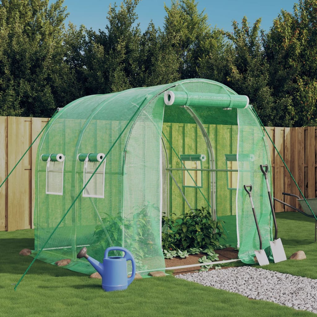 Gewächshaus mit Stahlrahmen Weiß 8 m² 4x2x2 m