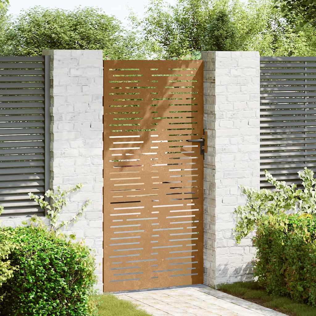 Gartentor 85x75 cm Cortenstahl Quadratisches Design