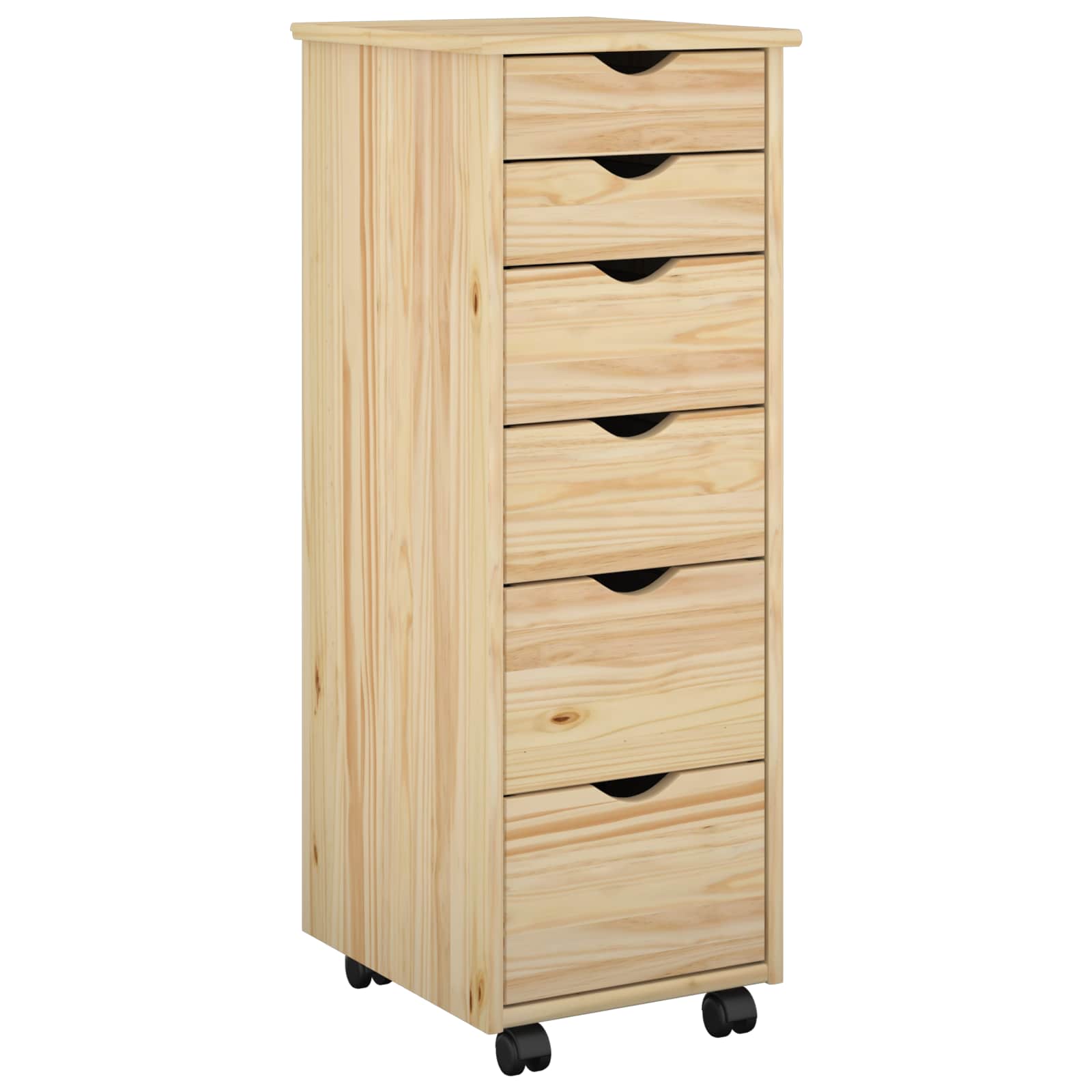 Rollschrank Honigbraun 34 x 39 x 93,5 cm Massivholz Kiefer