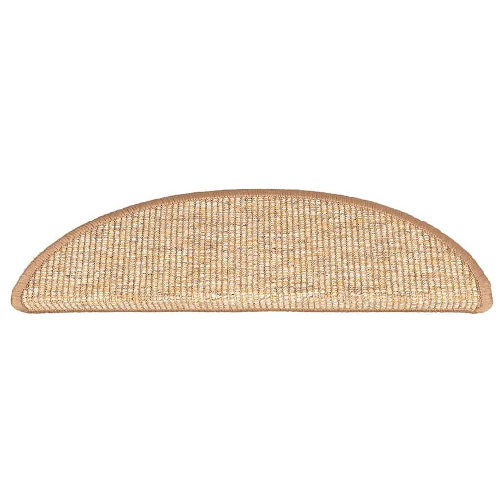 Stufenmatten 15 Stk. 56x17x3 cm Beige und Grau Halbrund