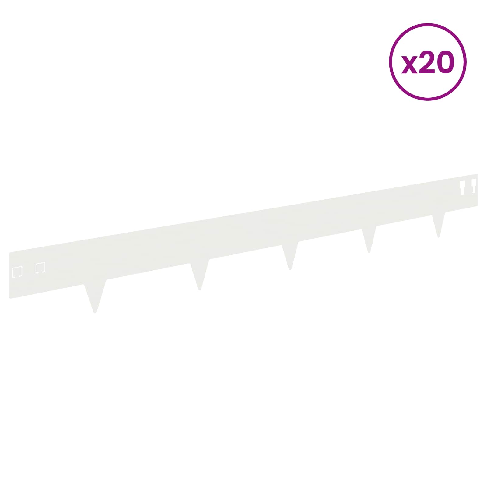 Raseneinfassung 10 pcs 100 x 12 cm Stahl Schwarz