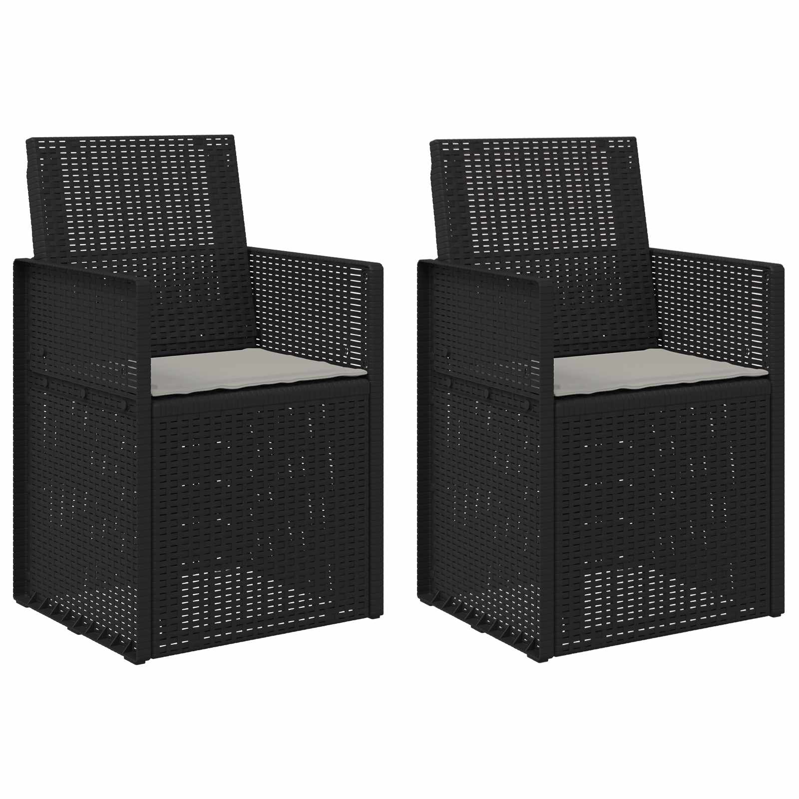 Garten Esszimmerstühle 2 pcs Weiß und Hellgrau PP