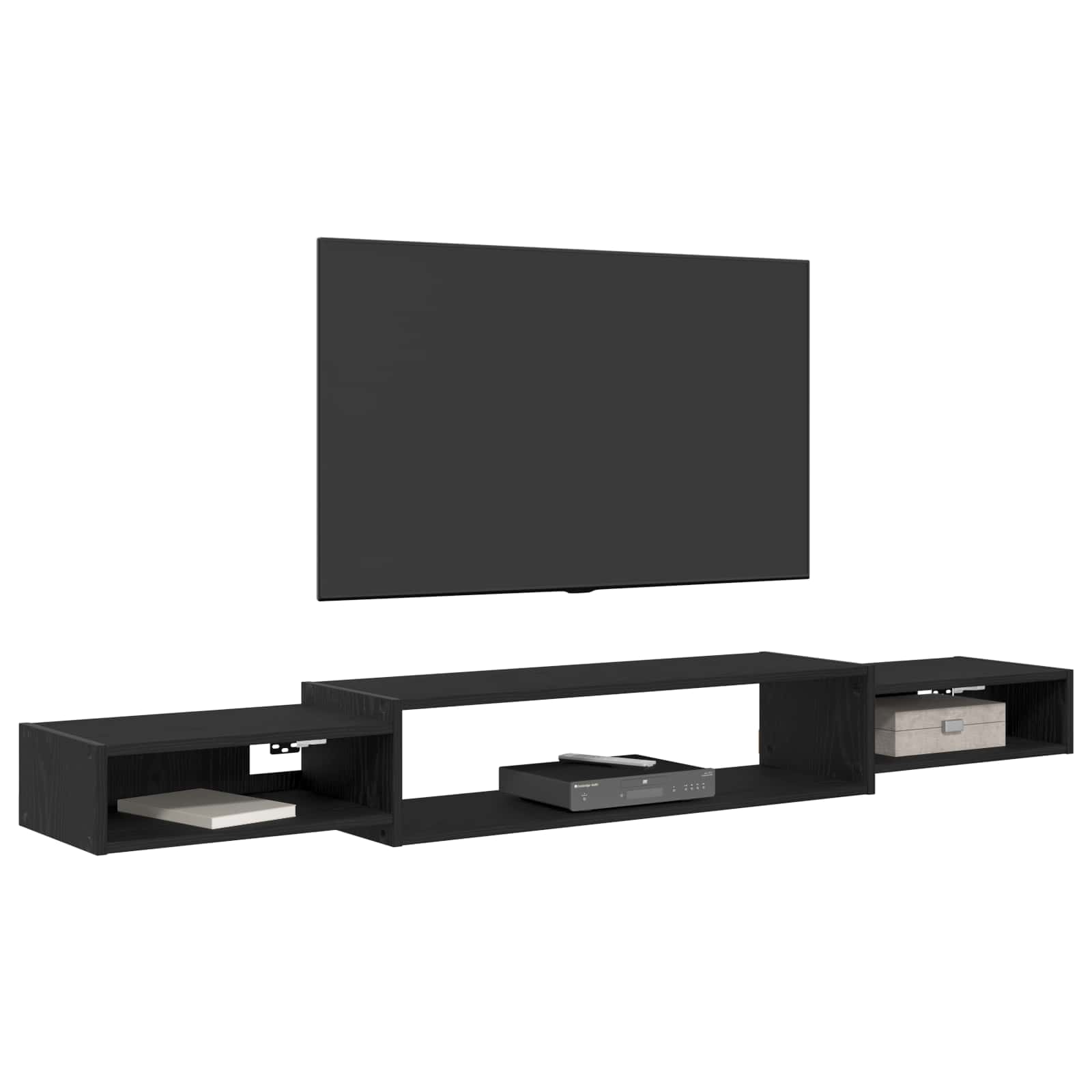 Wandmontierter TV-Schrank Wandhalterung Weiß 140 x 28 x 21 cm