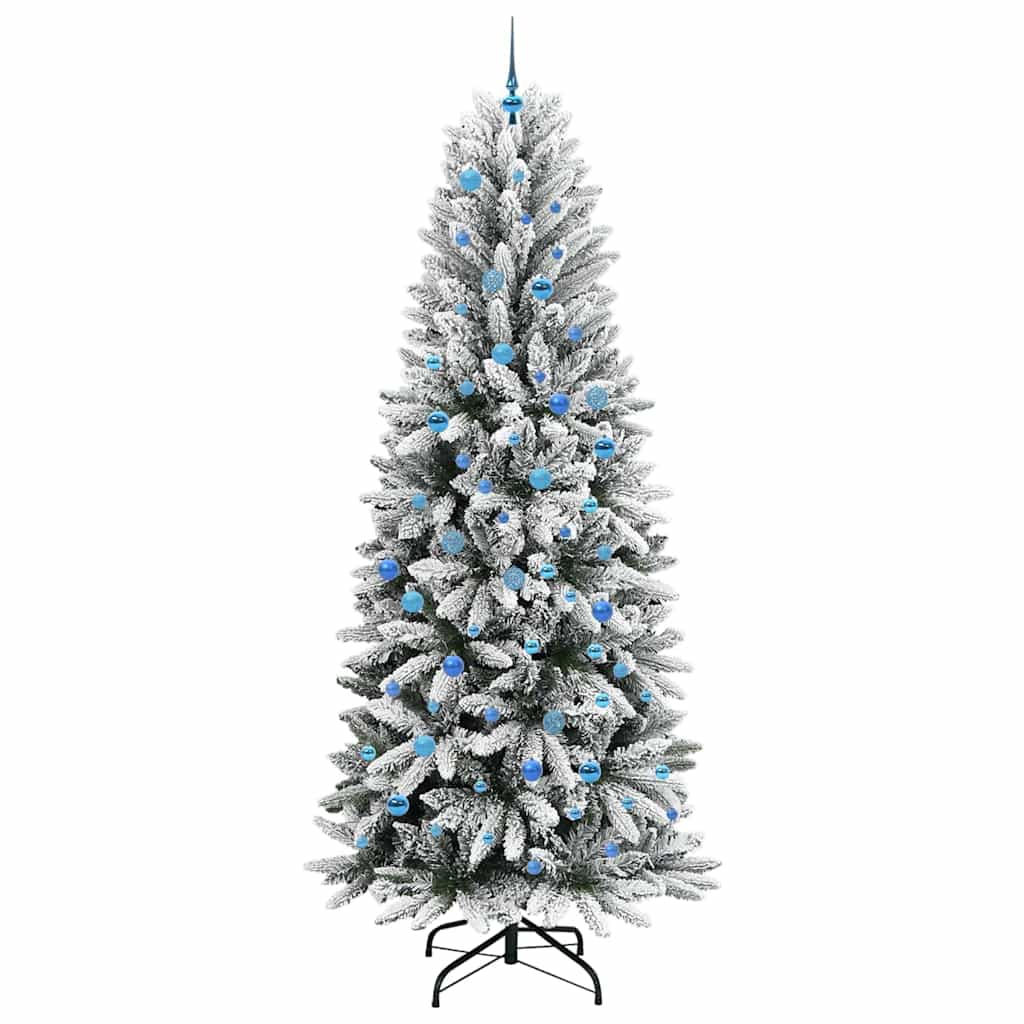 Künstlicher Weihnachtsbaum mit 150 LEDs mit Ständer Weiß 120 cm