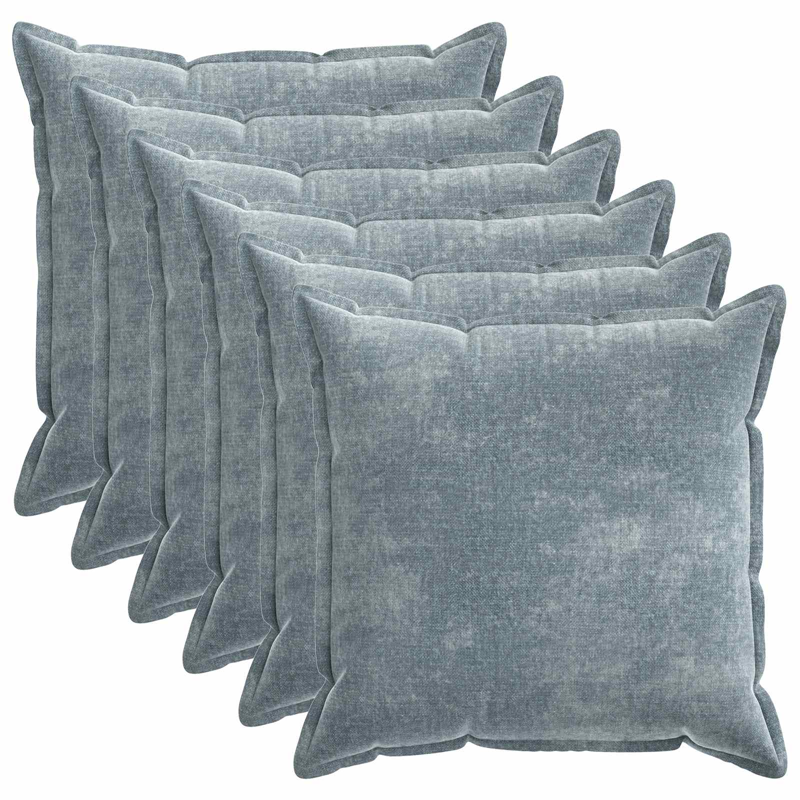 Kissenbezug 2 Stk. HOUTEN Dunkelgrau 30 x 30 cm Chenille-Stoff