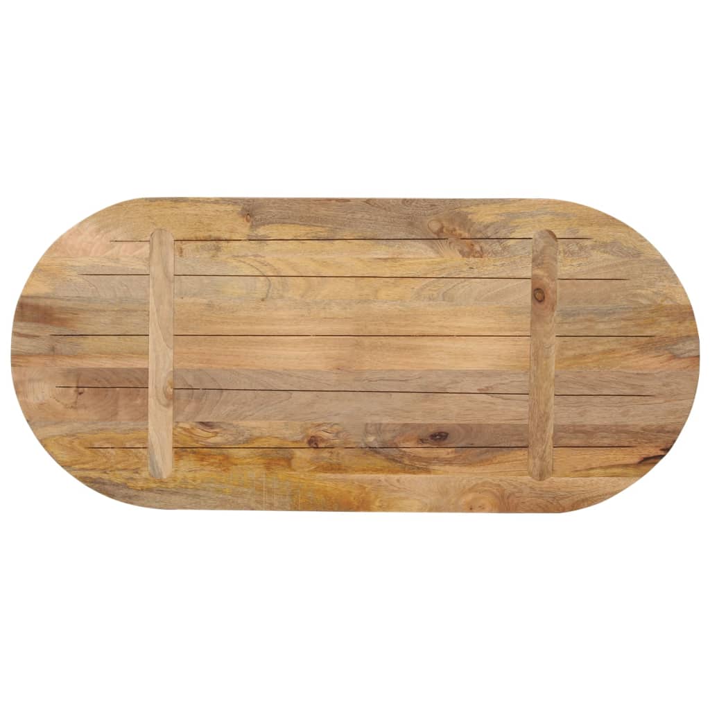 Tischplatte 110x40x2,5 cm Oval Massivholz Mango