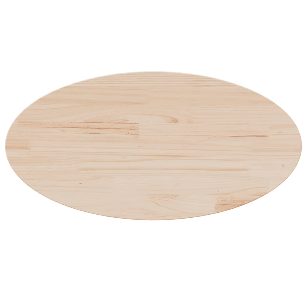 Tischplatte 70x35x2,5 cm Massivholz Kiefer Oval