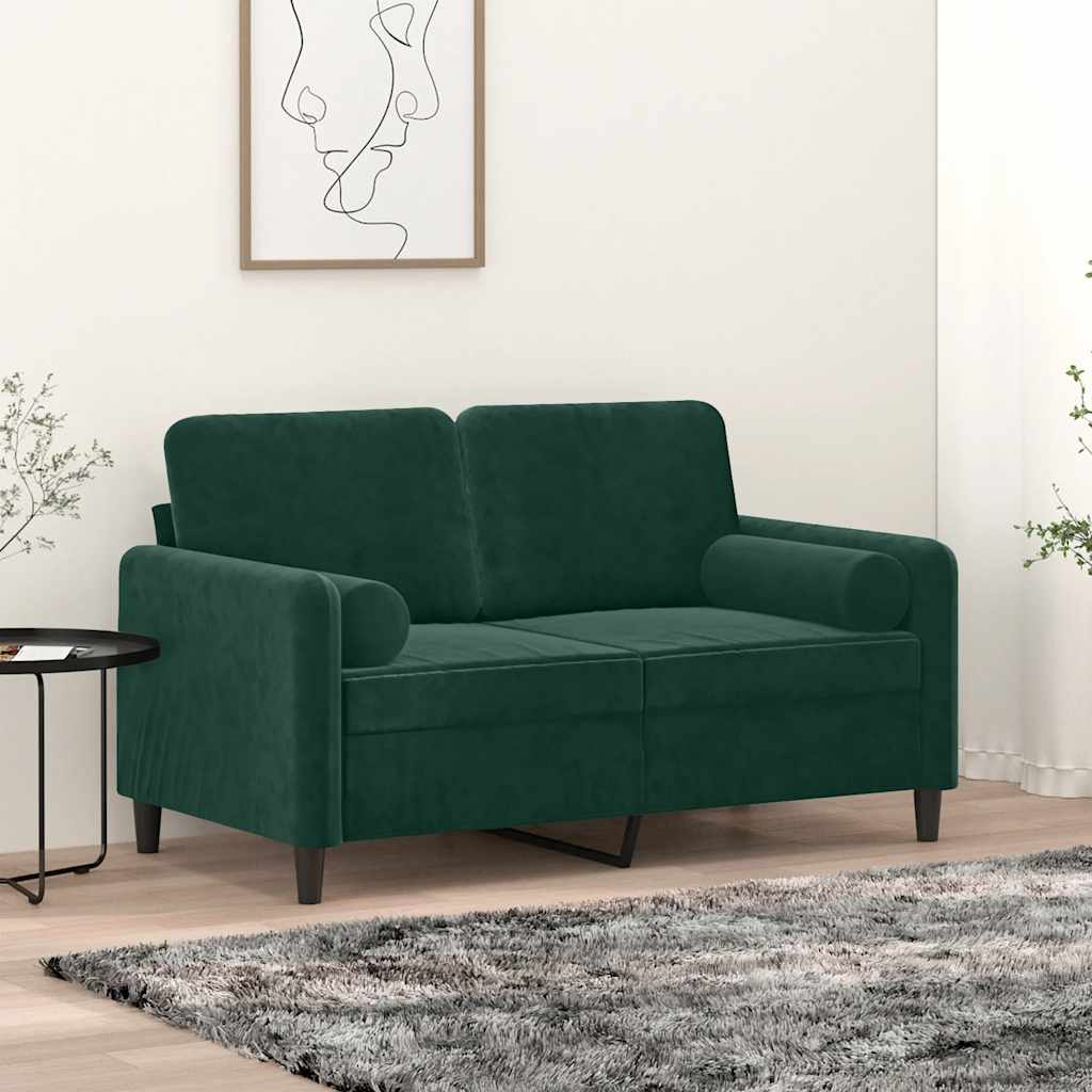 Zierkissen 2 Stk. Hellgrau Ø15x50 cm Samt