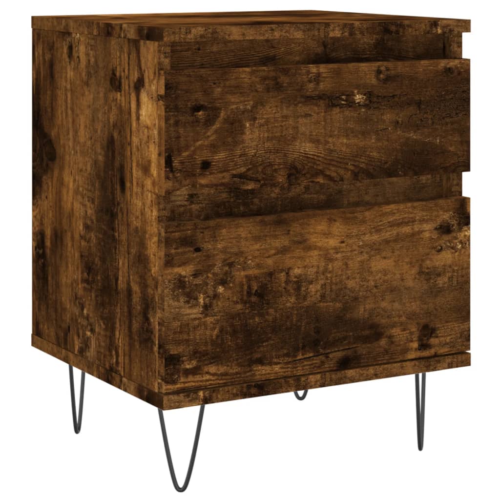 Bettschrank Schwarz Eichen-Optik 40 x 35 x 50 cm Holzwerkstoff