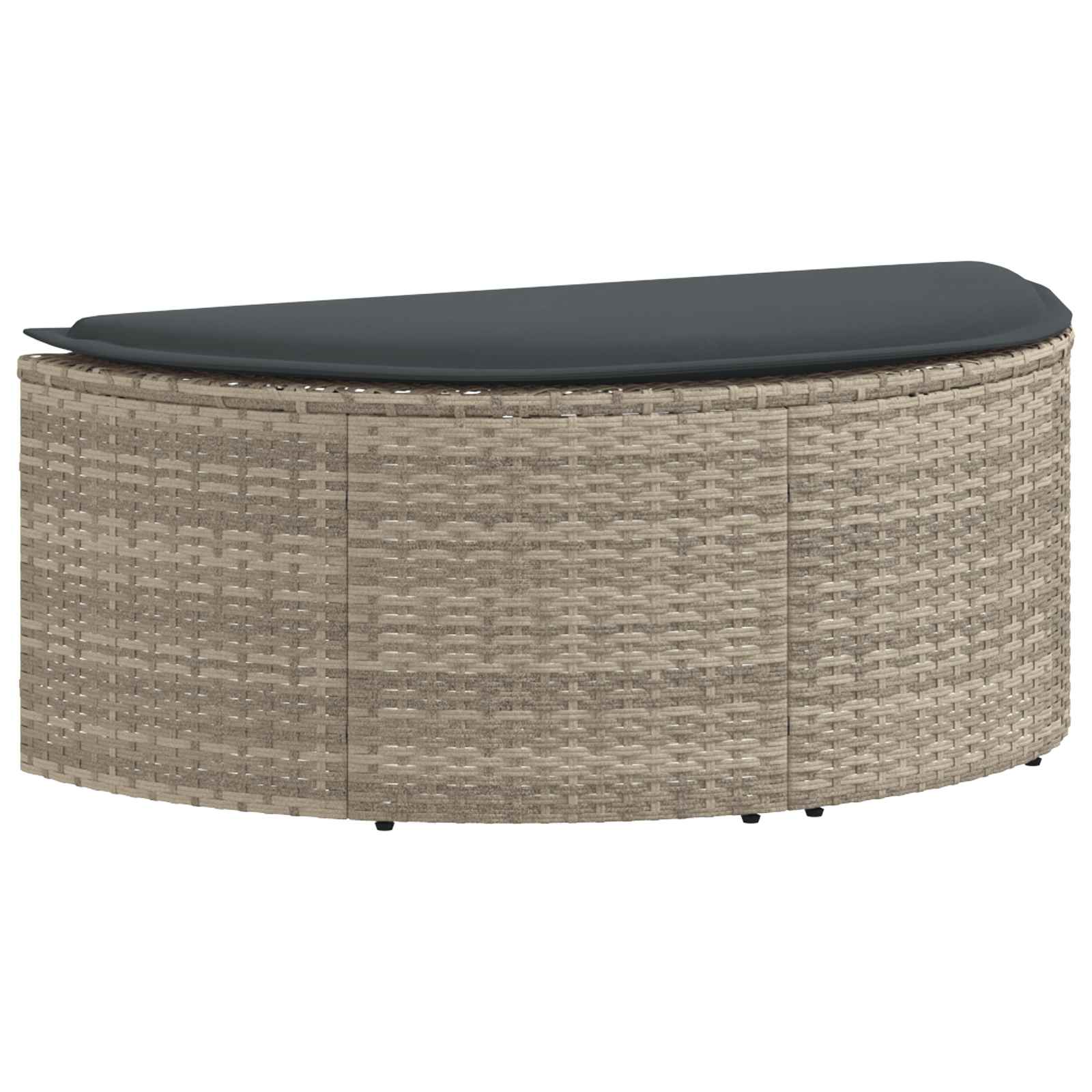 Garten-Sofa mit Kissen 8 pcs Beige und Hellgrau Poly-Rattan