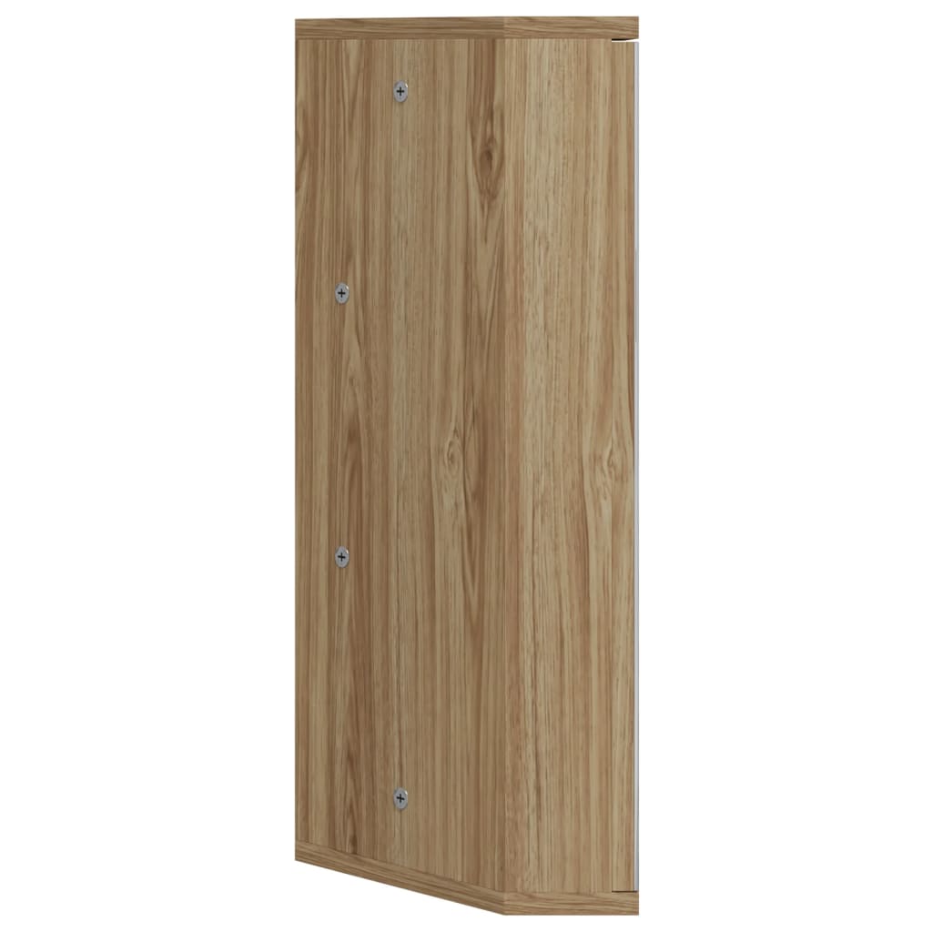 Eck-Spiegelschrank Weiß 30x24x60 cm