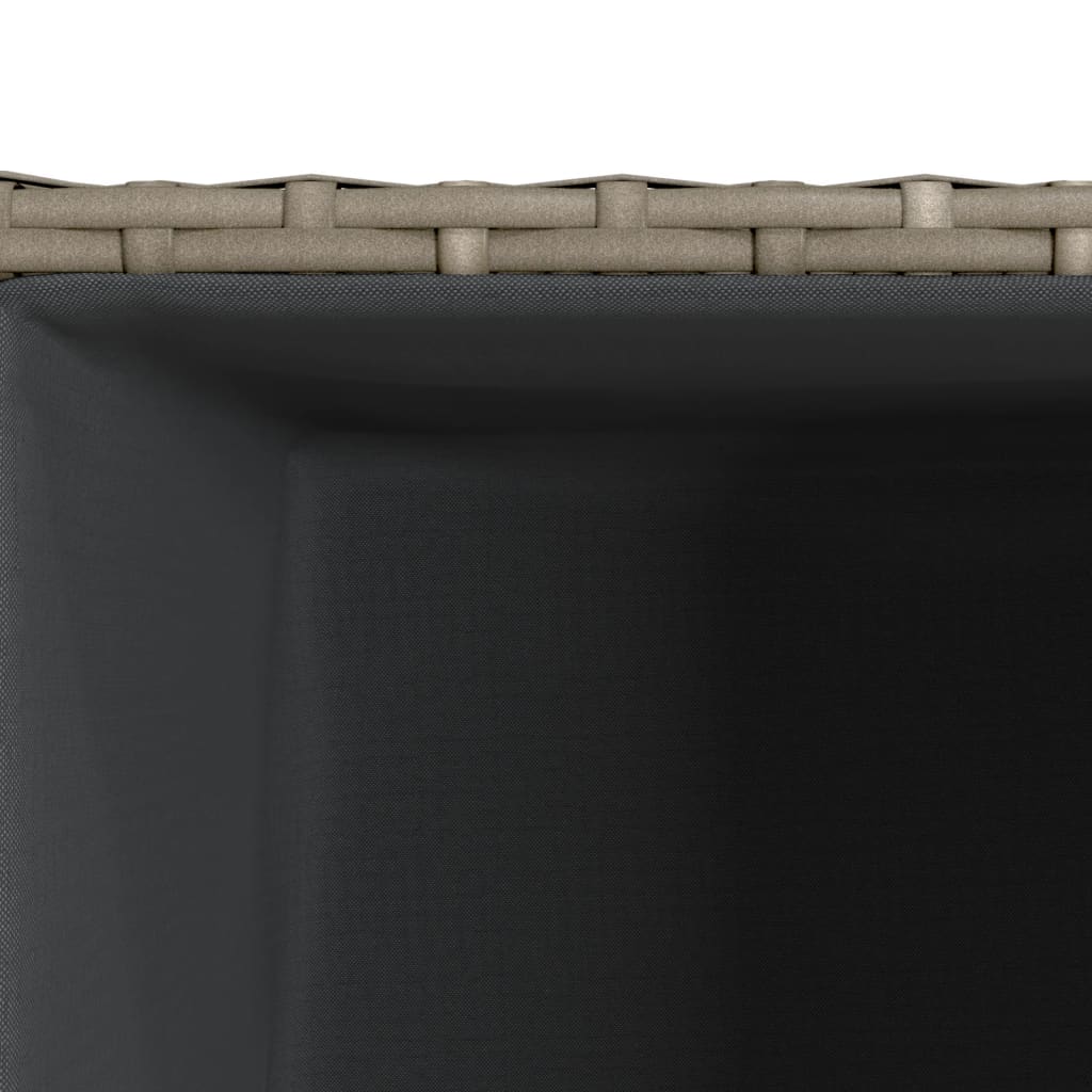 Pflanzkübel 2 Stk. Schwarz 40x40x80 cm Poly Rattan