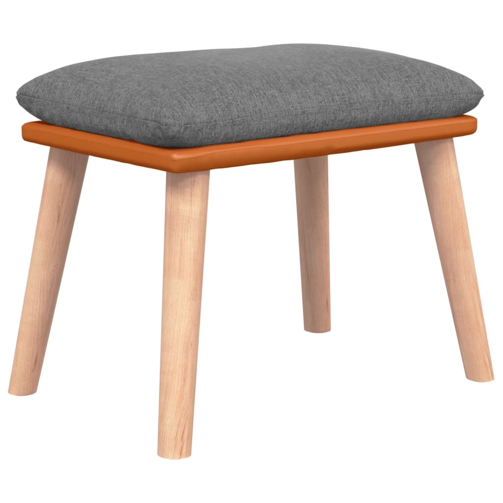 Schaukelsessel mit Hocker Dunkelgrau Stoff