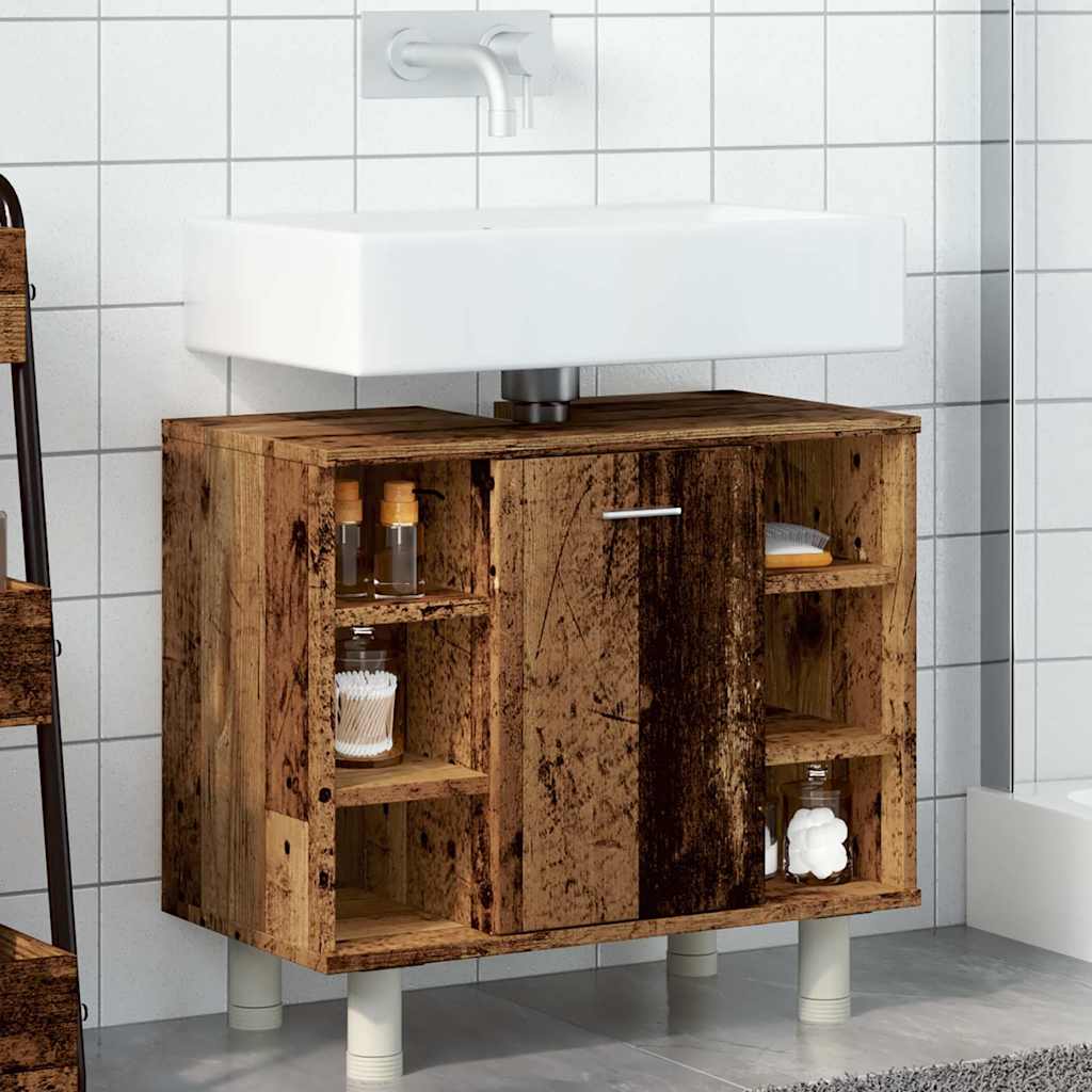 Badezimmerschrank Weiß 60x32x53,5 cm Holzwerkstoff