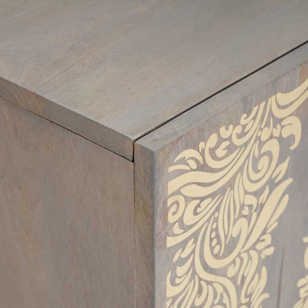 TV-Schränk mit Tür Honigbraun 105 x 33 x 46 cm Massivholz Mango