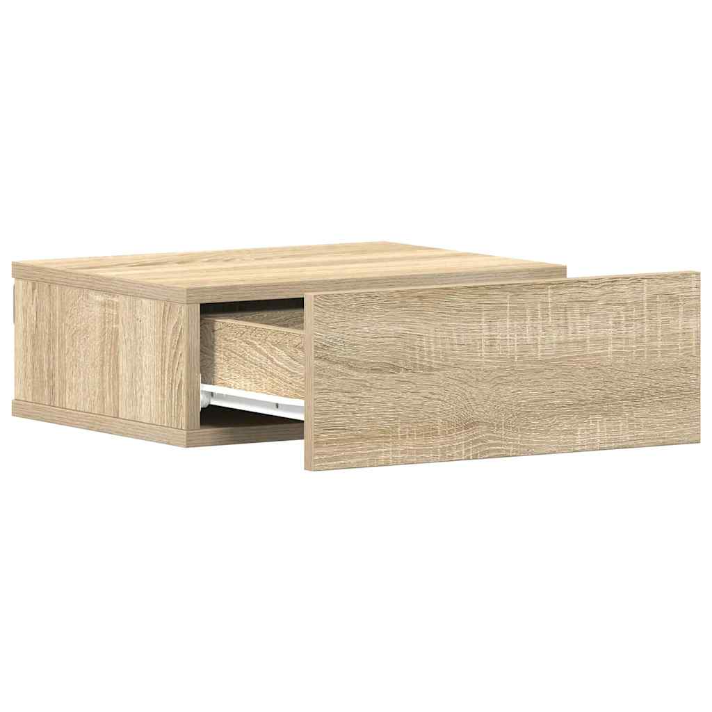 Hängender Nachttisch Weiß 40x30x15 cm Holzwerkstoff