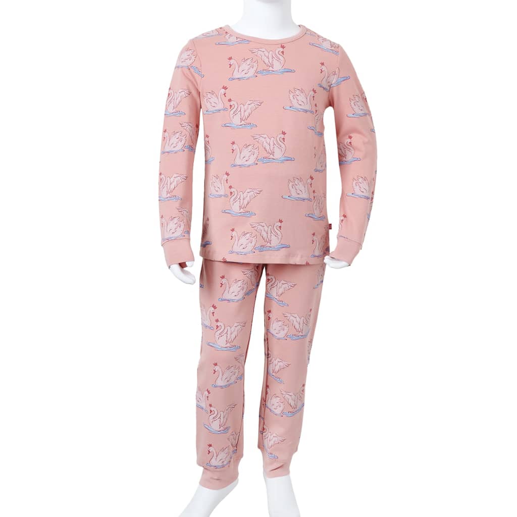 Kinderpyjama mit Langen Ärmeln Hellrosa 116