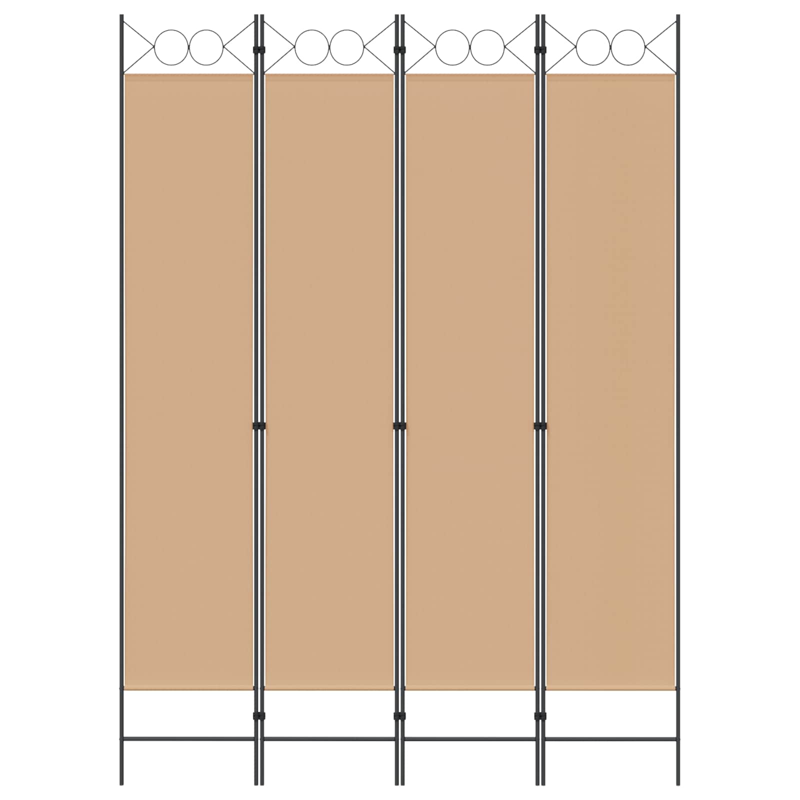 3-teiliger Raumteiler Beige 120 x 200 cm Stoff