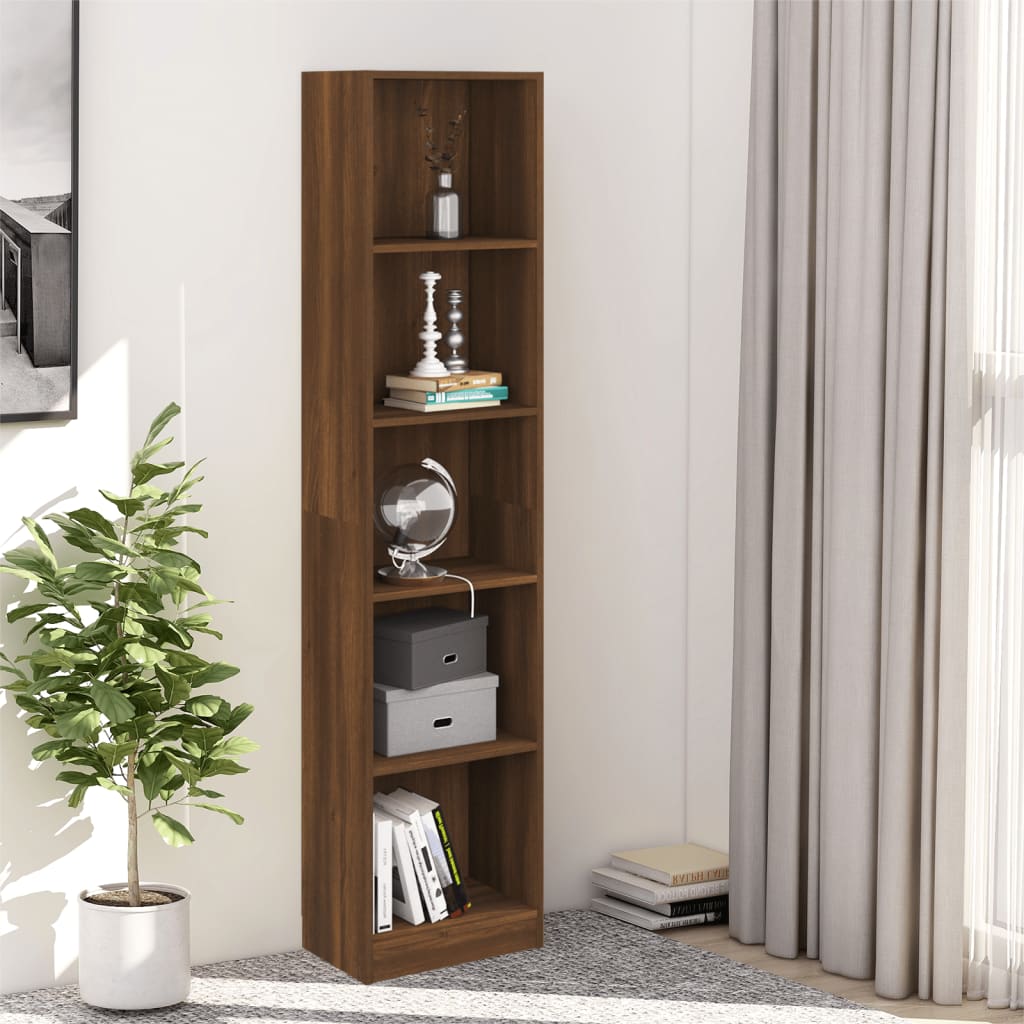 Bücherregal 3 Fächer Weiß 40x24x109 cm Holzwerkstoff