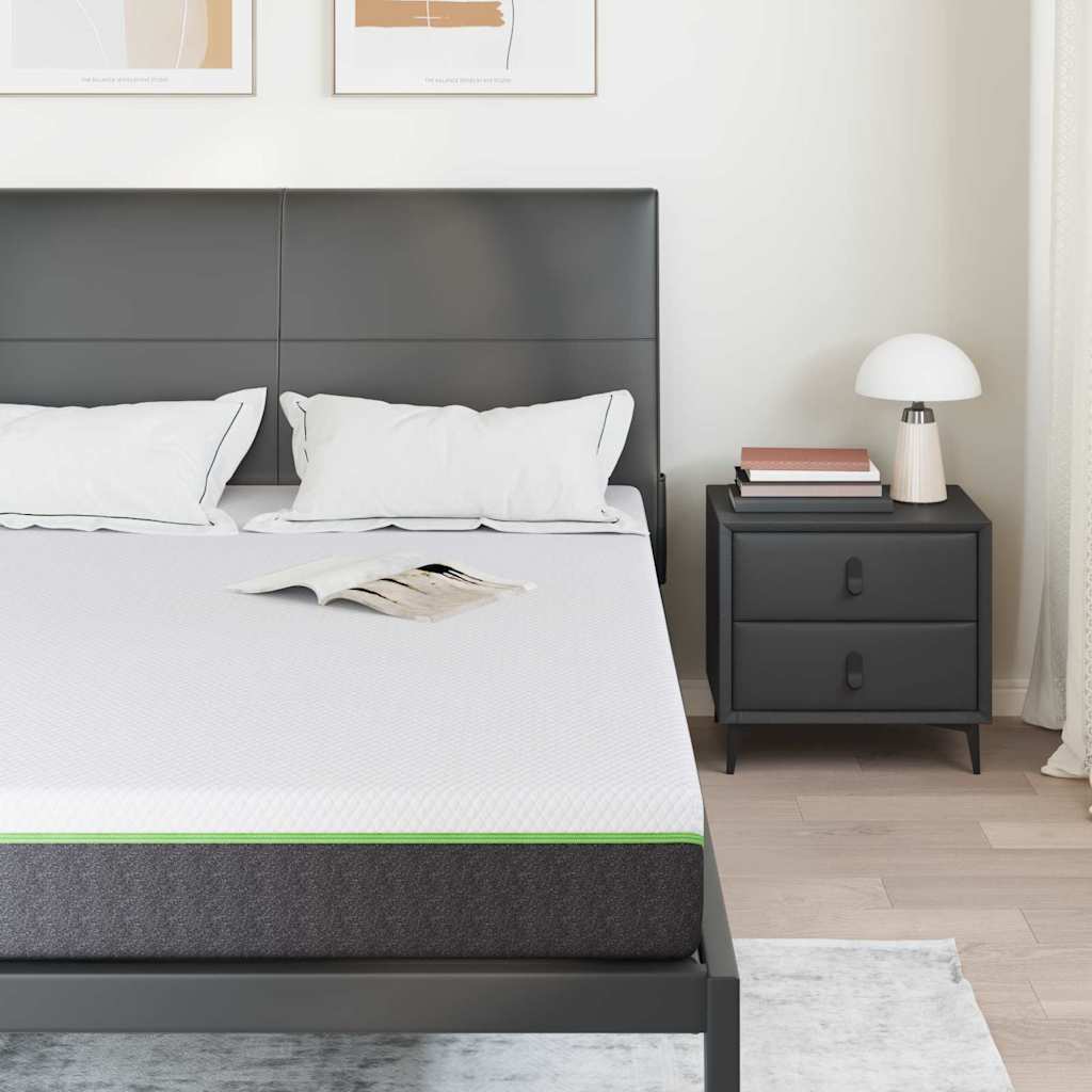 Matratze Weiß und Grau 80 x 160 cm Jacquard-Stoff