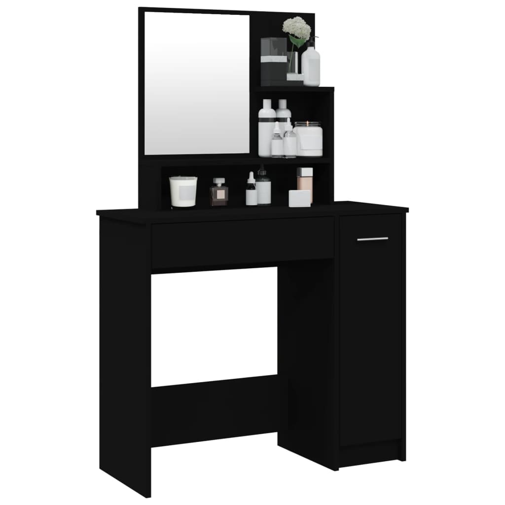 Schminktisch mit Spiegel Weiß 86,5x35x136 cm