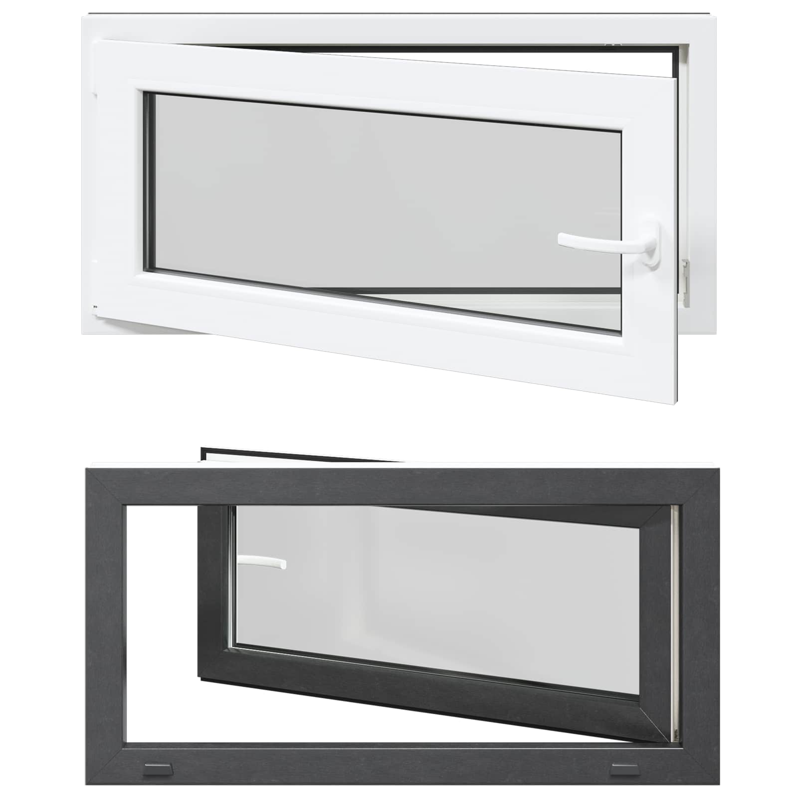 Kellerfenster RISOR 50 x 50 cm PVC und Glas Weiß