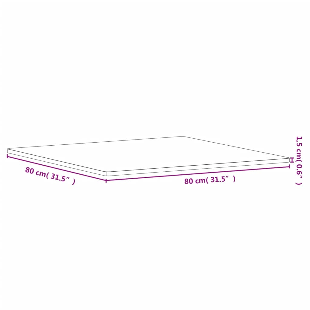 Tischplatte Ø30x1,5 cm Rund Massivholz Buche