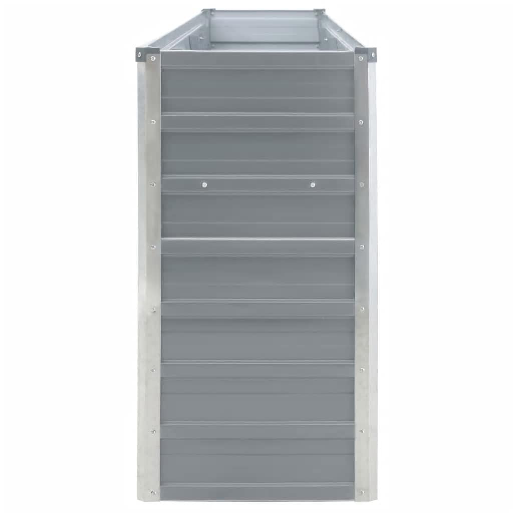 Hochbeet 160 x 80 x 77 cm Verzinkter Stahl Grau