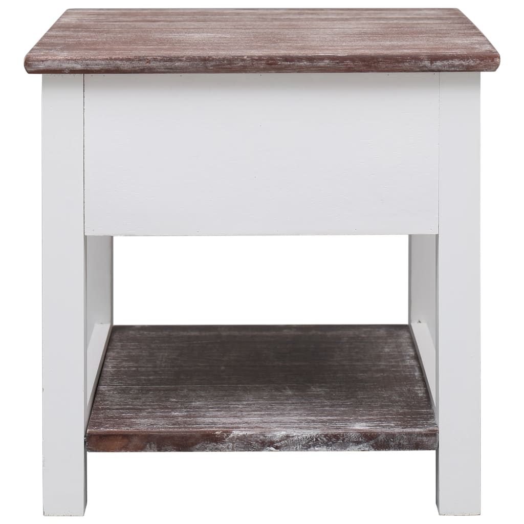 Beistelltisch Grau 40x40x40 cm Paulownia Holz