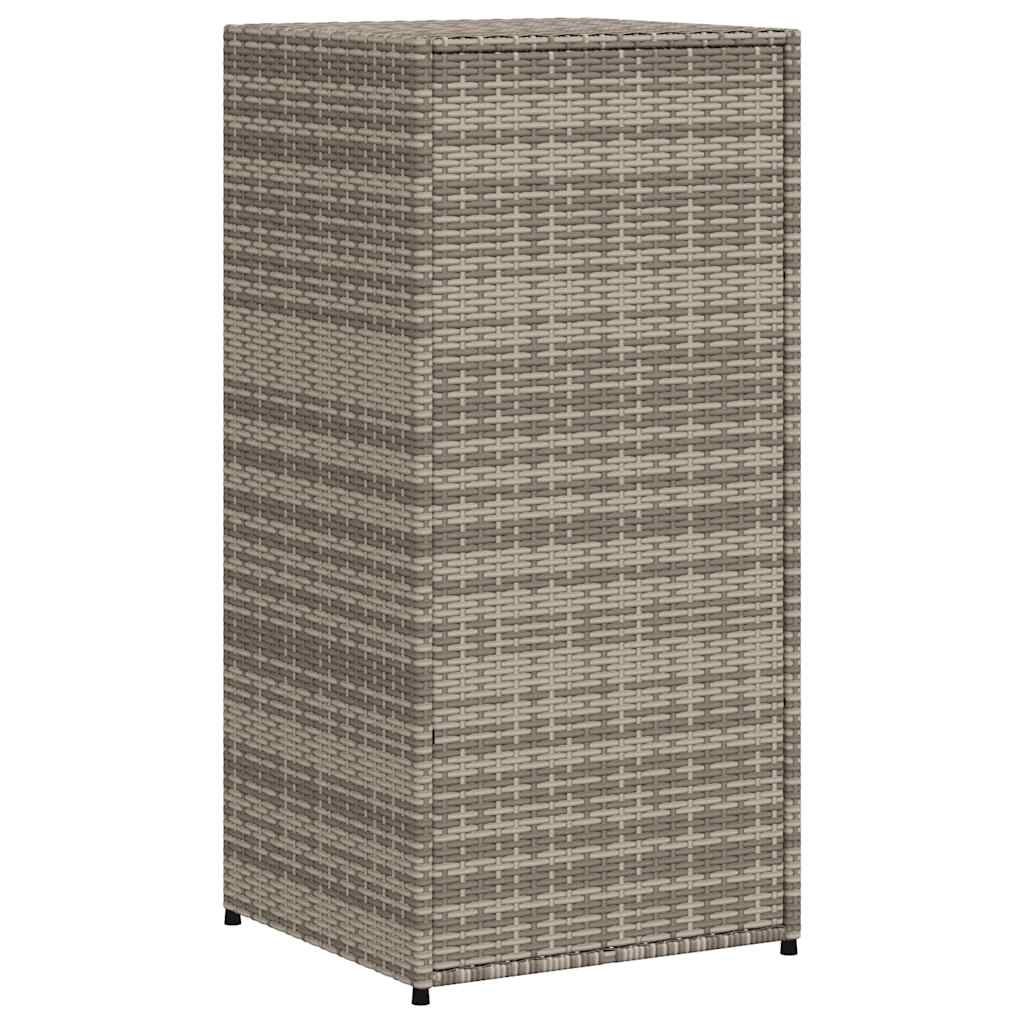 Gartenschrank Schwarz 55x55x111 cm Poly Rattan
